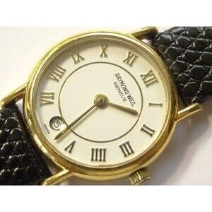 Raymond Weil 21mm Model 9923 18K Electroplated Quartz Date Ladies Watch